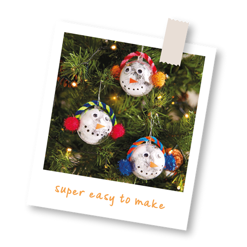 Children's Christmas craft bauble instructions