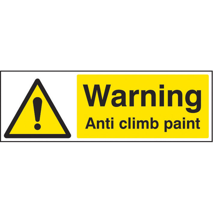 Warning Anti Climb Paint Sign