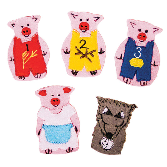 3 Little Pigs Finger Puppets