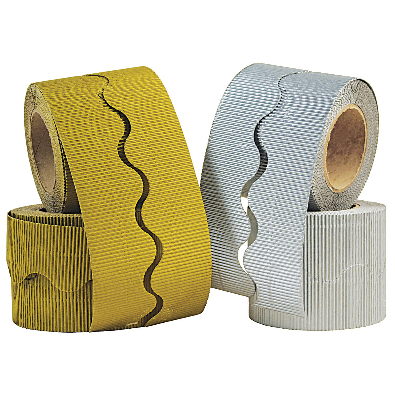 Corrugated Metallic Paper Border Rolls