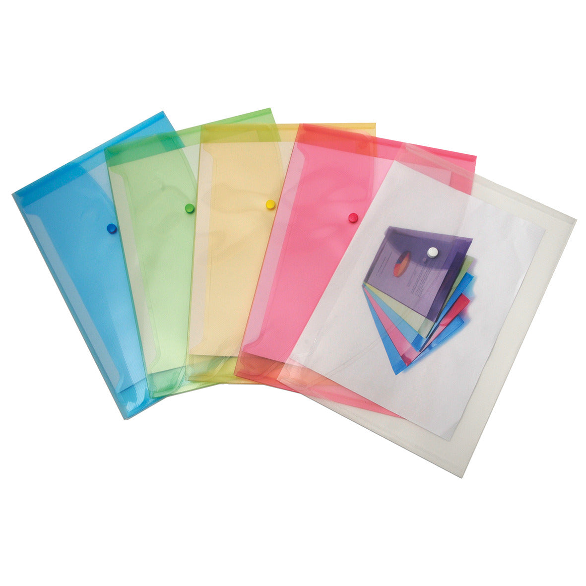 Clear Polypropylene Foolscap Wallets