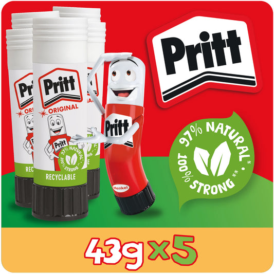 Pritt Glue Sticks 43g x 5