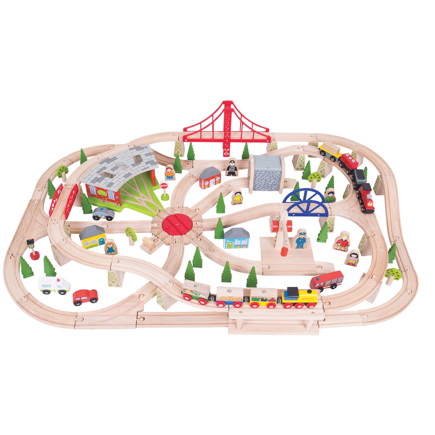 130 Piece Wooden Train Set