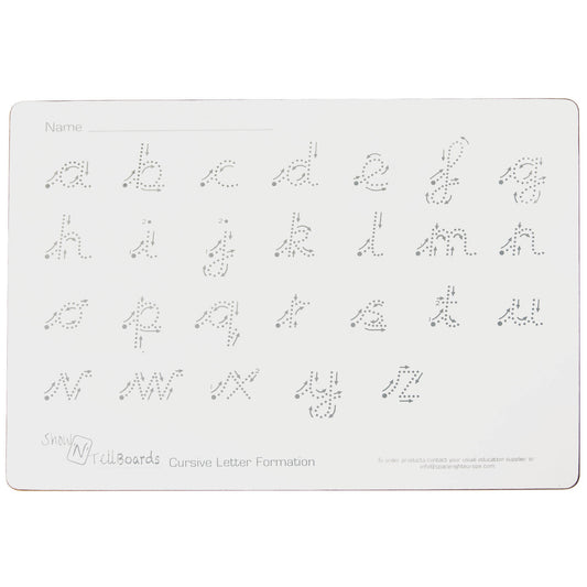 Cursive Letter Formation Rigid Write 'n' Wipe Boards