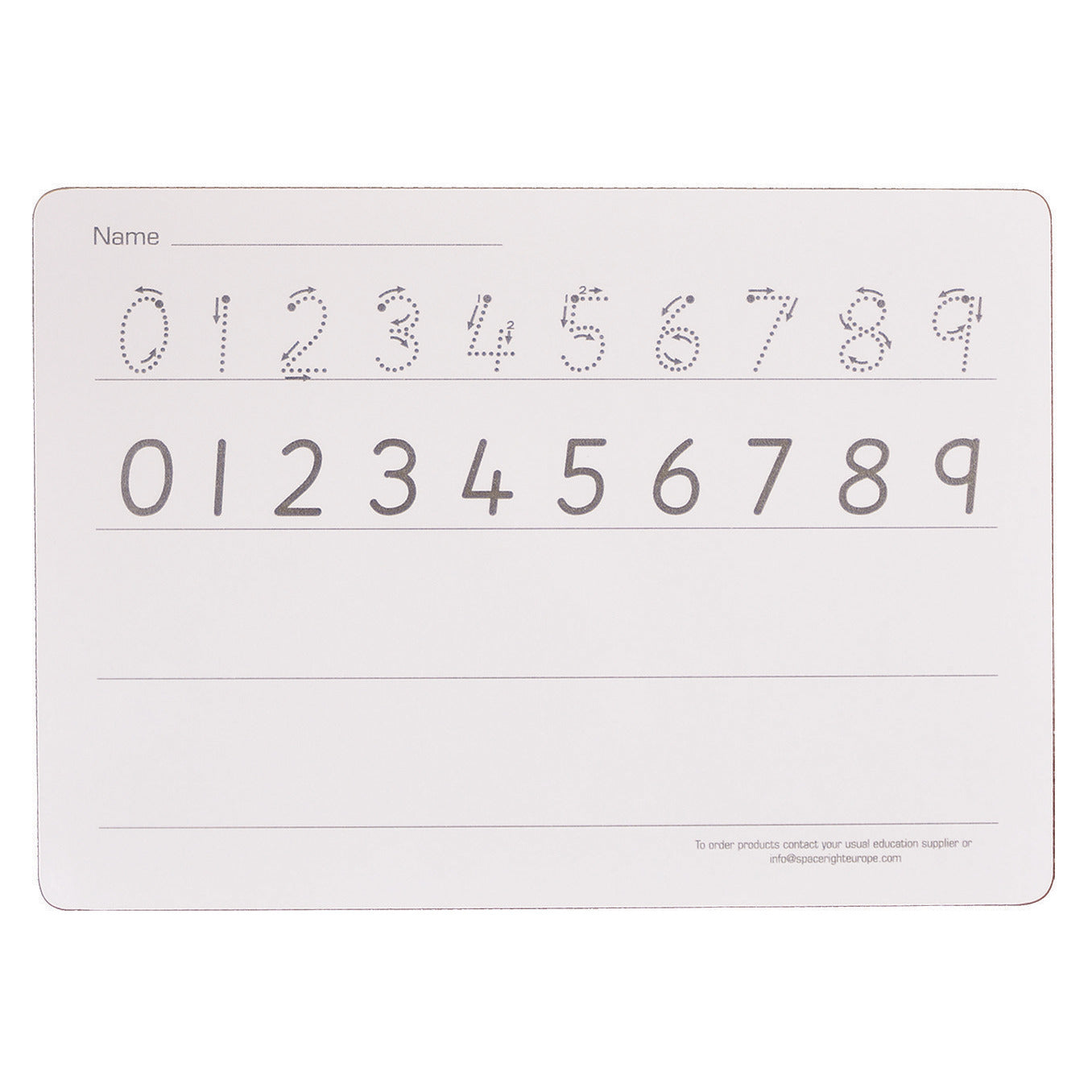 Number Formation Rigid Write & Wipe Boards