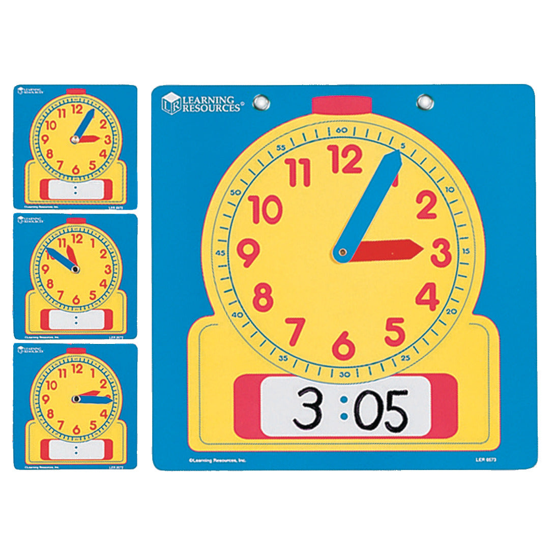 Learning Resources Write On/Wipe Off Clock Pack