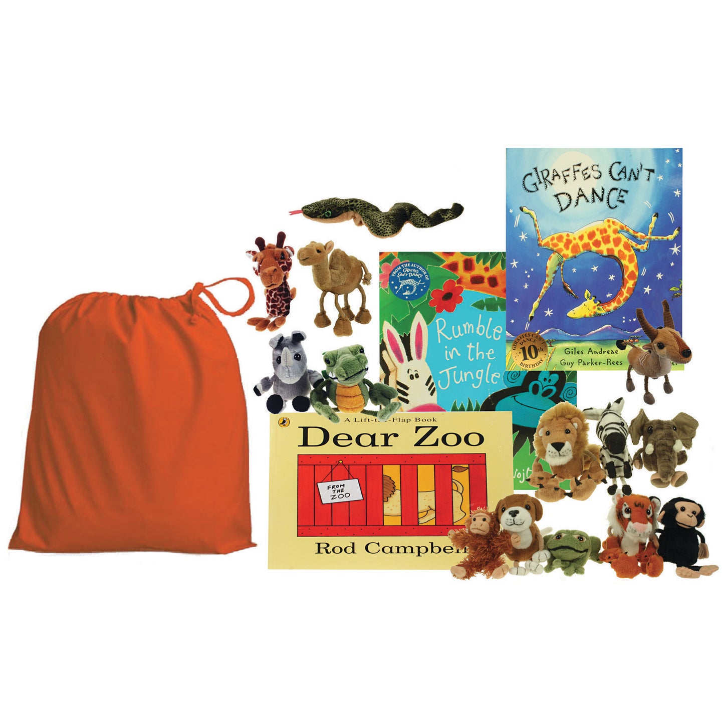 Jungle Literacy Finger Puppets & Book Set