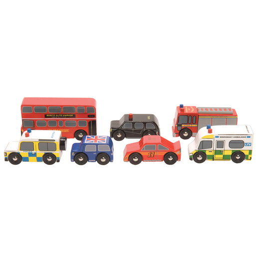 Wooden London Car Set