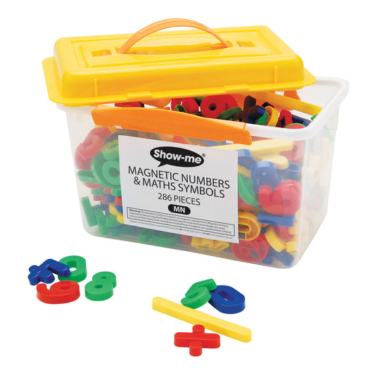 Box of 286 Magnetic Numbers and Maths Symbols