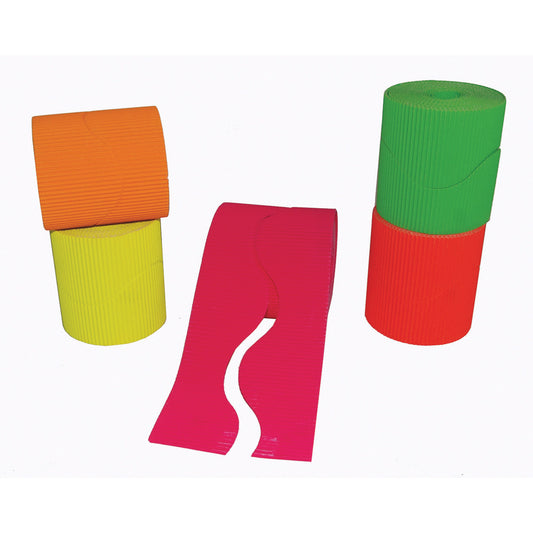 Fluorescents Corrugated Paper Border Rolls