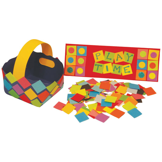 Jumbo Bright Paper Squares Display Shapes