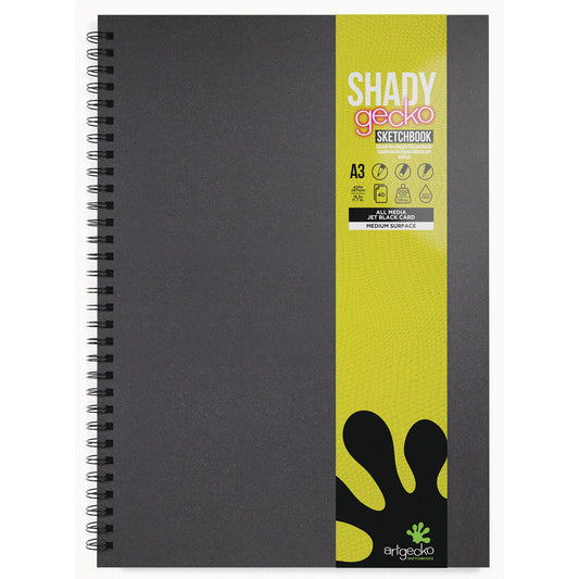 Artgecko Shady Gecko Black Twin Wirebound Sketchbooks