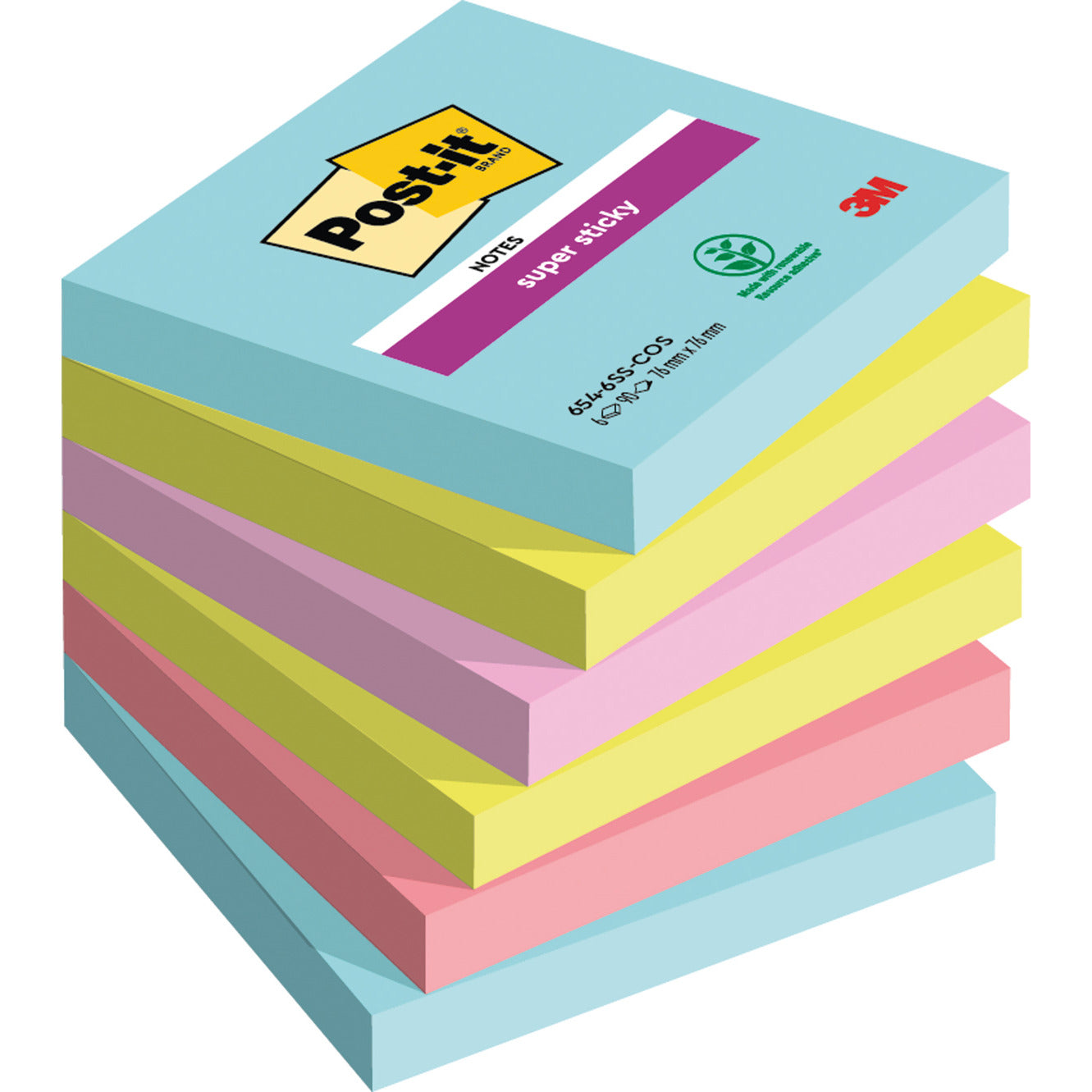 Post-it® Super Sticky Cosmic Colour Notes