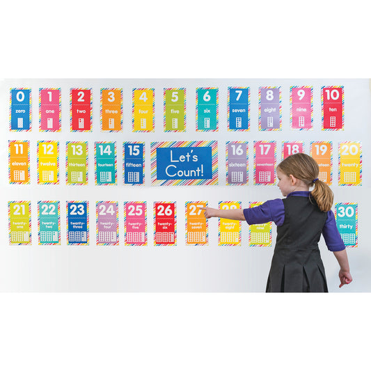 0-30 Just Teach Number Cards & Bulletin Board Set