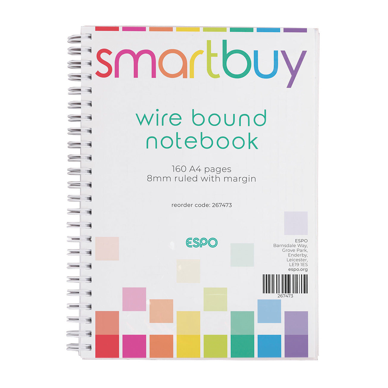 Smartbuy Wire Bound 160 Pages (80 Sheets) A4 Note Pad