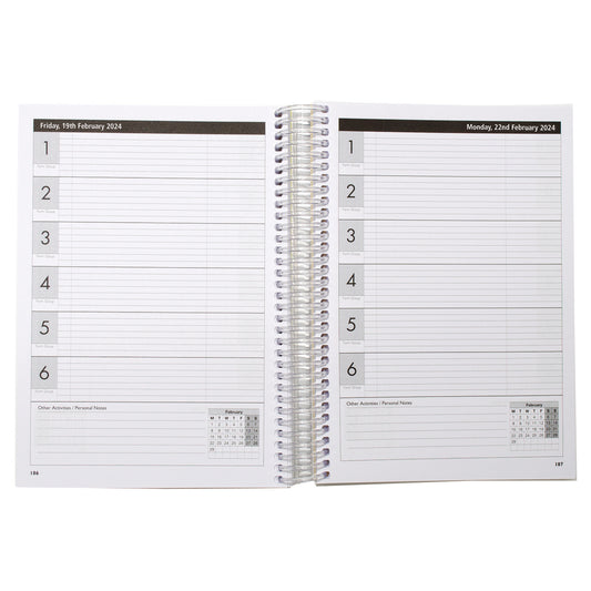 A4 Teacher Planner 2024-25 6 Period