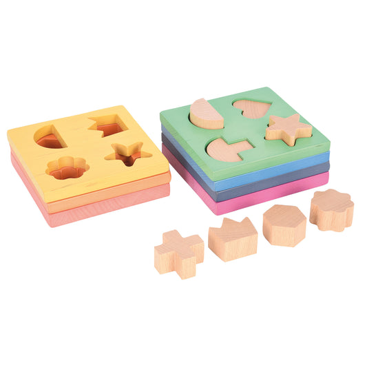 Rainbow Wooden Shape Stacker