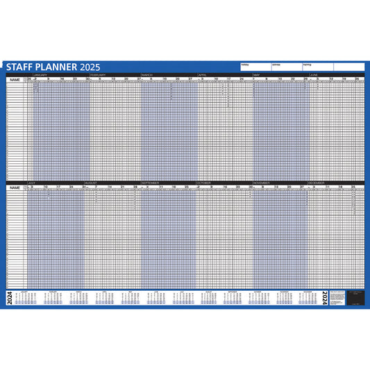 2025 Calendar Year Staff Planner