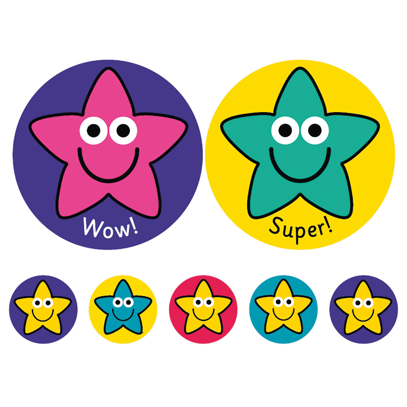 A4 Exclamation Star Stickers