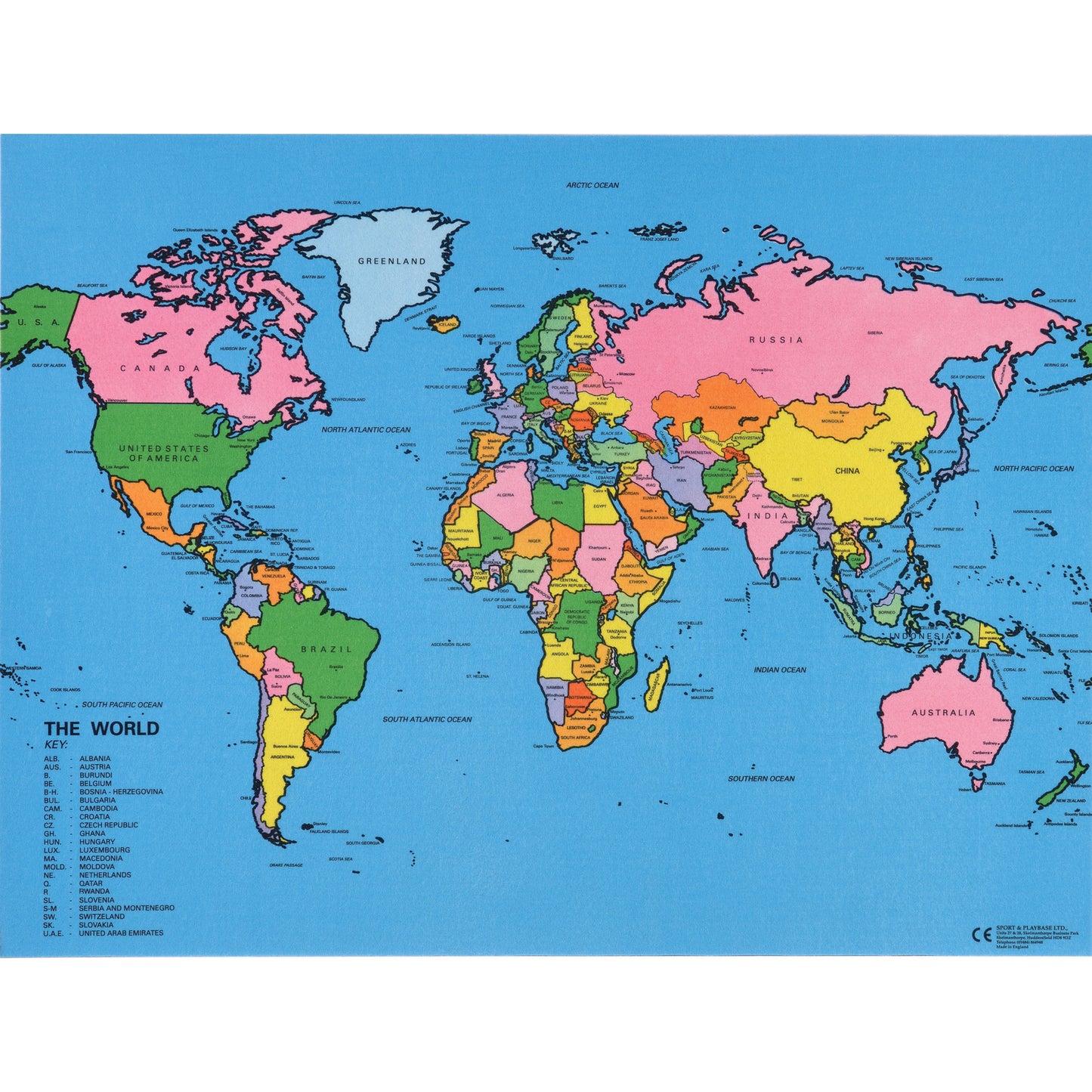 World Map Play Mat