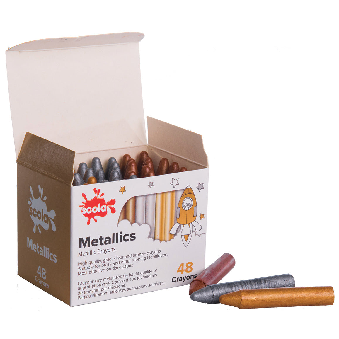 Scola Metallic Wax Crayons