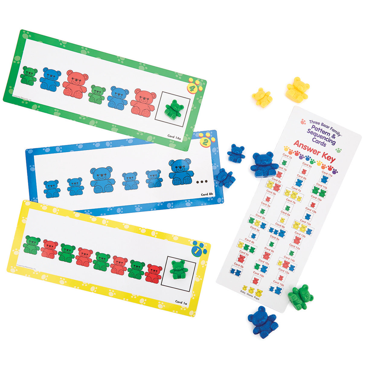 Learning Resources Three Bear Family Pattern and Sequencing Cards