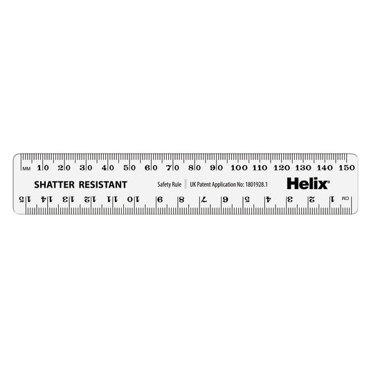 White Plastic Ruler - 15cm