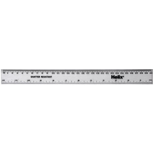 Helix® Clear 30cm Plastic Ruler