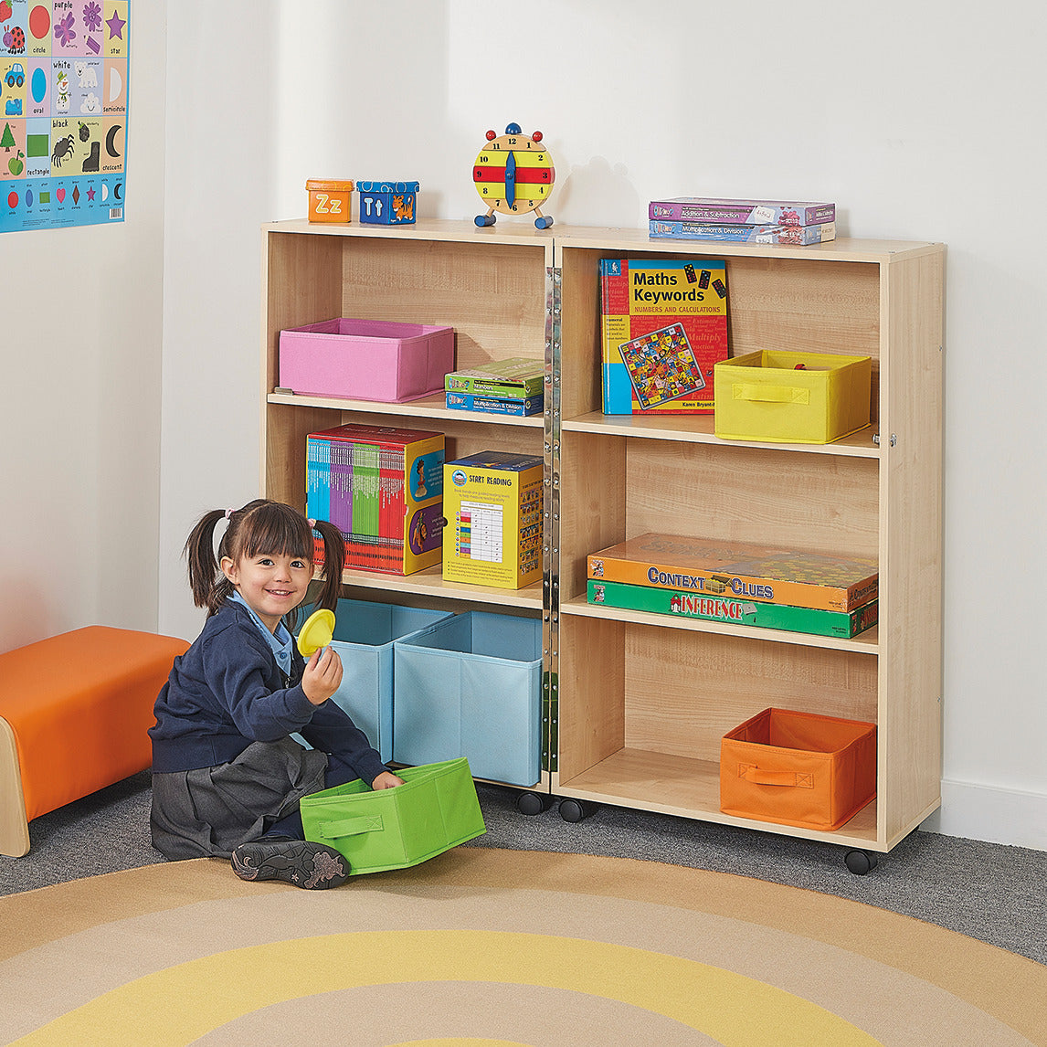 Profile Education Mobile Fold Away Bookcase