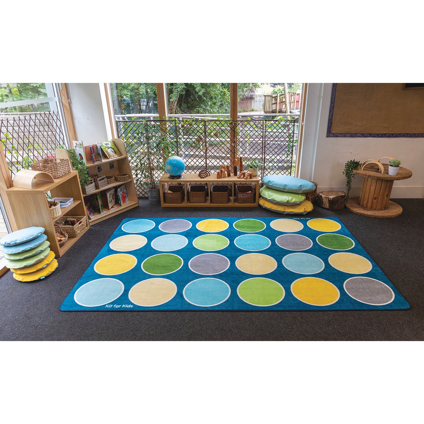 Lake Circles Rectangular Placement Carpet