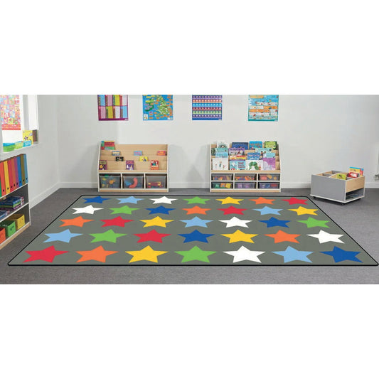 Large Sitting Stars Learning Rug