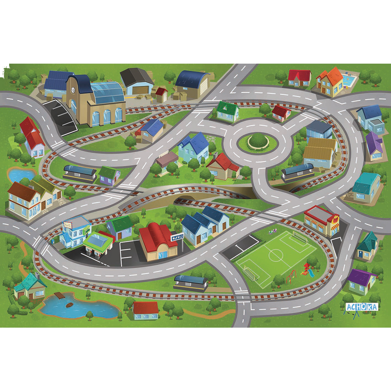 Train Station Play Mat