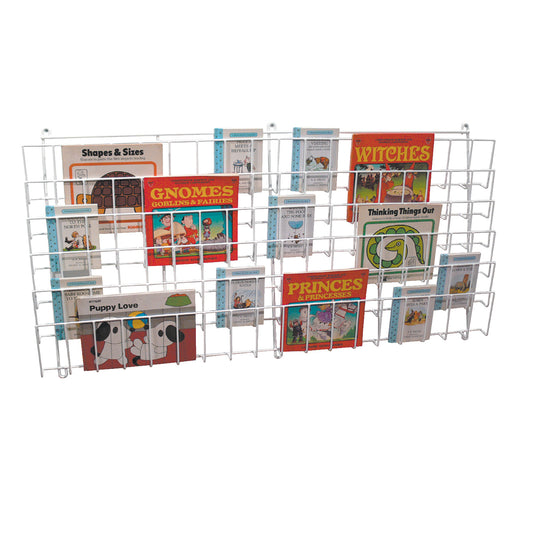 6 Shelf Horizontal Wall Book Rack