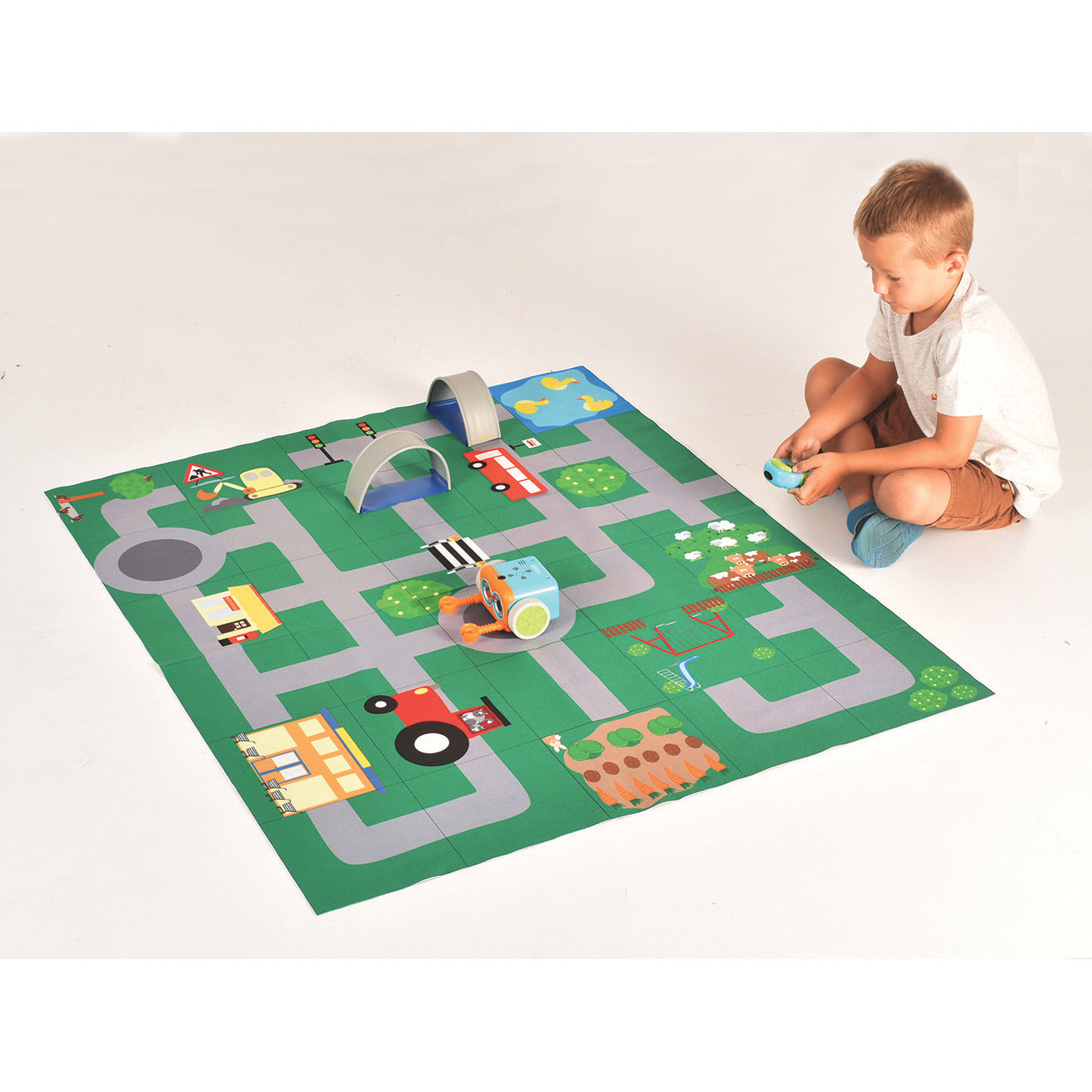 Little Town Double-sided Robot Play Mat