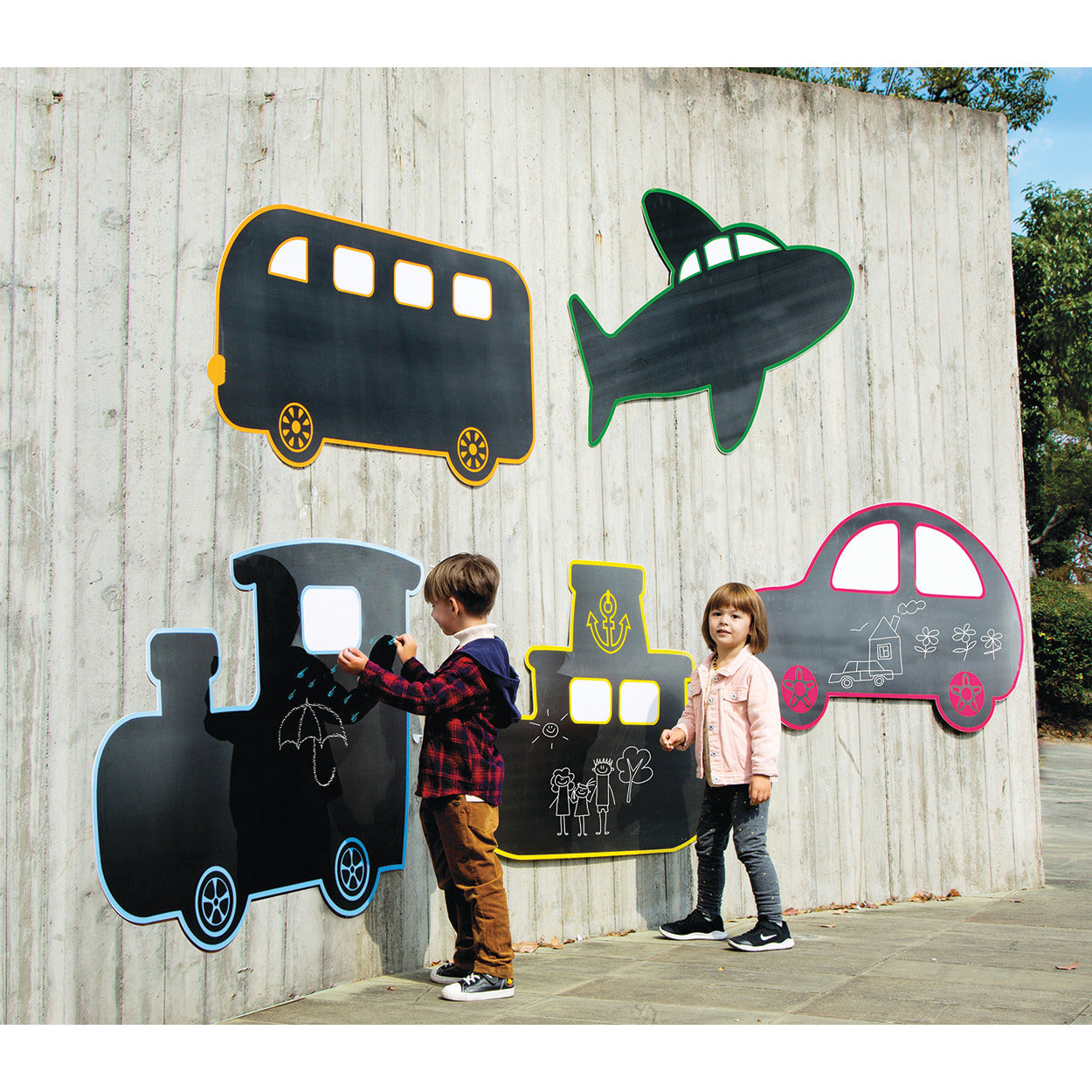 Transport Chalkboard Set