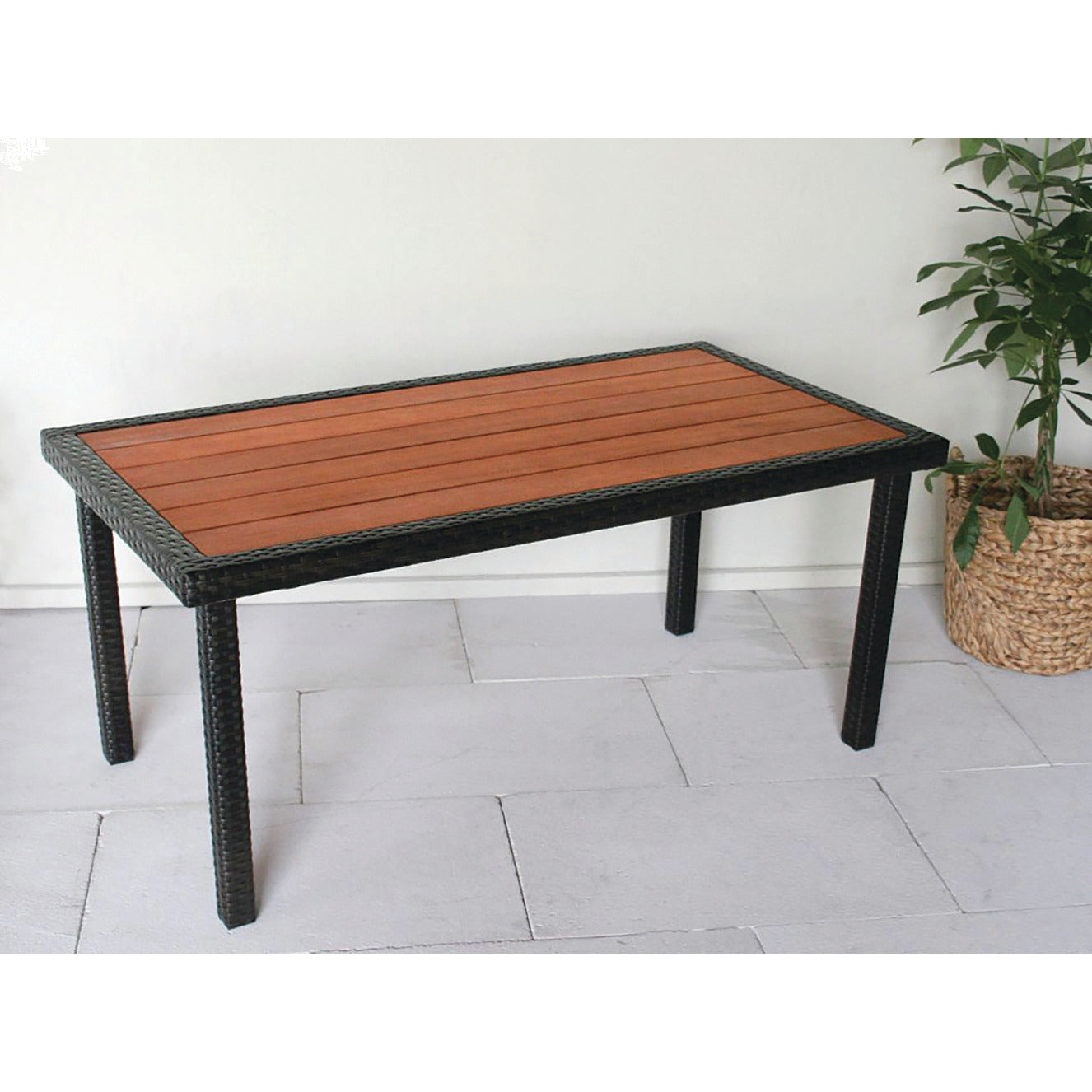 Outdoor Wicker Effect Table