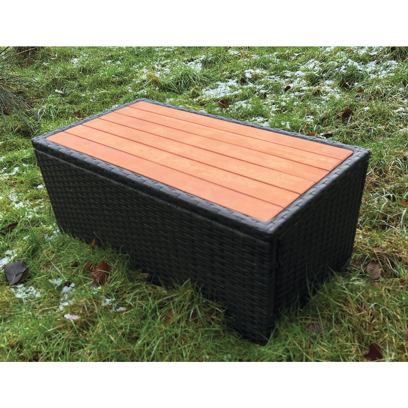 Outdoor Wicker Effect Low Table