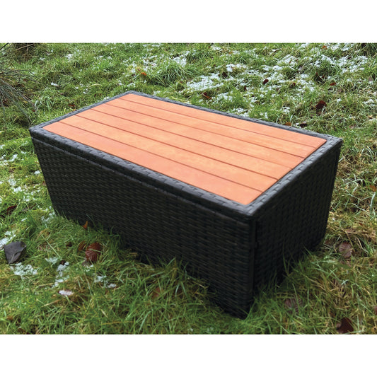 Outdoor Wicker Effect Low Table